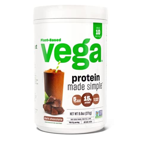 Vega Protein Made Simple - Protein Powder Dark Chocolate -- 10 Servings ...
