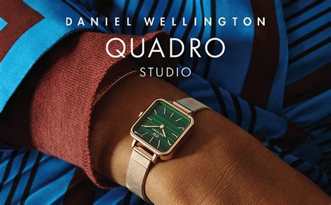 Daniel Wellington Quadro Analog Watch for Women with Green Square Dial ...