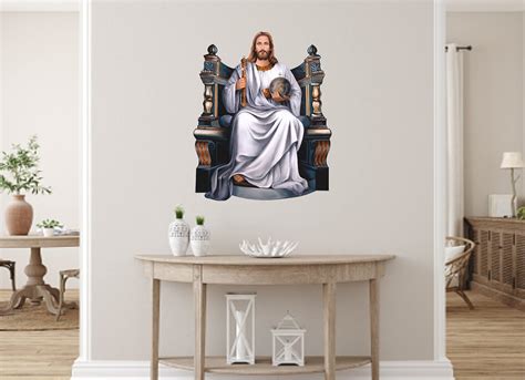 Jesus Christ On Thrones Wall Sticker Poster | Lord Jesus|Poster for ...