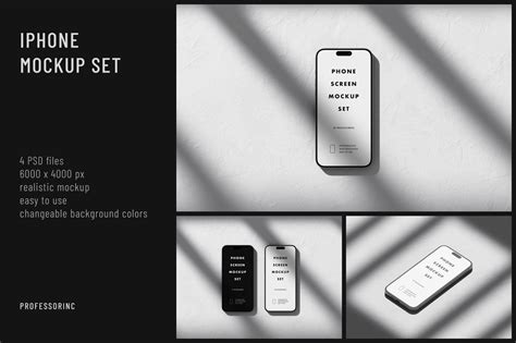 iPhone Mockup Set on Yellow Images Creative Store - 130785