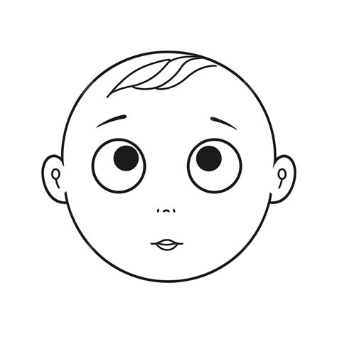 Cartoon Drawing Of A Child S Face Outline Sketch Vector, Human Head Drawing, Human Head Outline ...