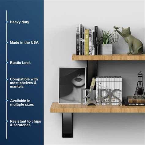 Buy Heavy Duty Shelf Brackets, 2 Pack Fireplace Mantel Brackets, Hand ...