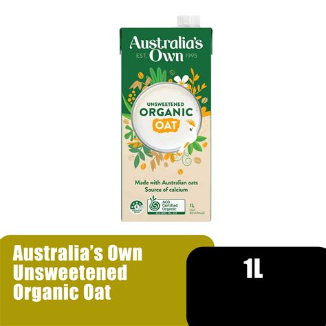 AUSTRALIA'S OWN Organic Oat Milk (Unsweetened) - 1L