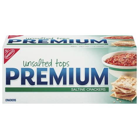 Premium Regular Unsalted Tops Wheat Saltine Crackers, Low Sodium, 16 oz ...