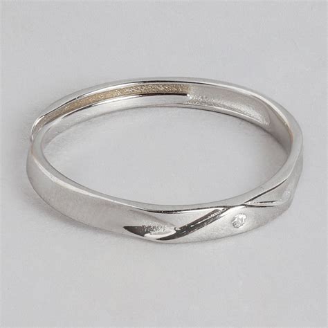 Minimal CZ 925 Sterling Silver Male Ring - Valentine's Gift – Zavya