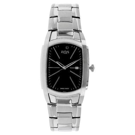 Buy Online Xylys Quartz Analog with Date Black Dial Metal Strap Watch ...