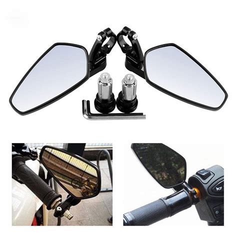EDTara Motorcycle Bar End Mirrors Rear View CNC for Honda GROM MSX125 ...