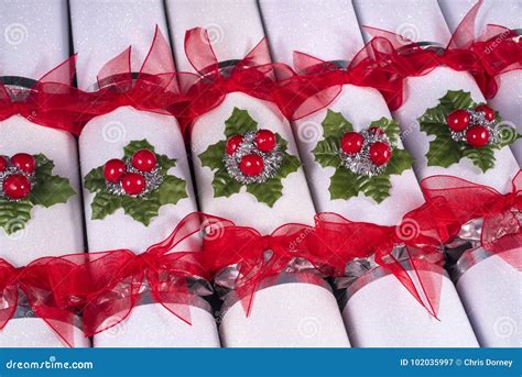 Traditional Christmas Crackers Stock Image - Image of birthday, object ...