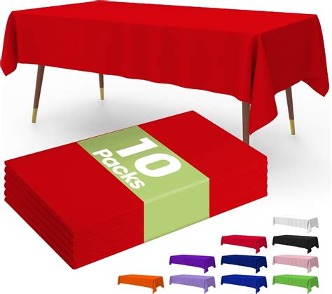 Amazon.com: Kopokita 6PCS Red Plastic Tablecloths 54 x 108 Inch ...