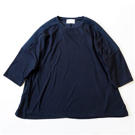 Switching rib knit T womens F / Black | michirico