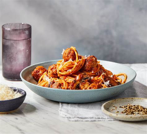 Sausage meatball & mushroom pasta - Good Food Middle East