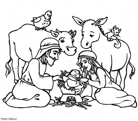 Jesus Was Born coloring page
