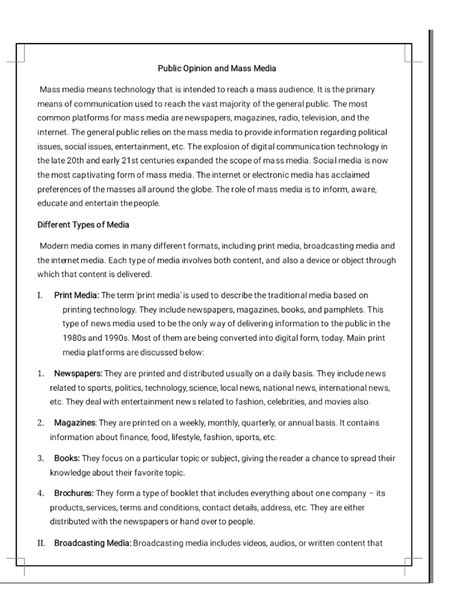 Public opinion and mass media - Principles Of Political Science ...