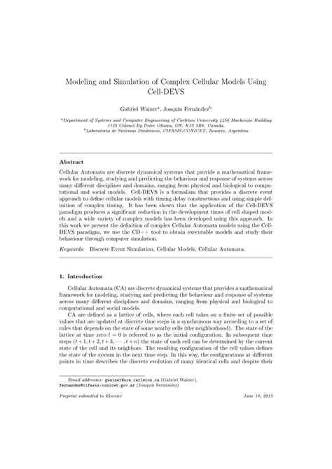 Cellular Model Simulation 的图像结果