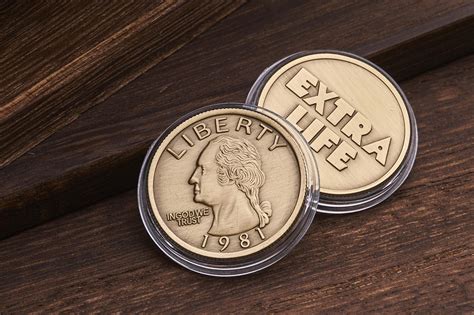 Ready Player One Coin Props Replica Extra Life Coin Quarter Challenge ...