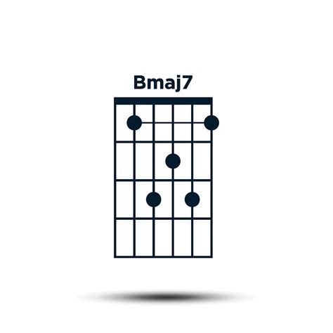 Bmaj7, Basic Guitar Chord Chart Icon Vector Template 42585517 Vector ...