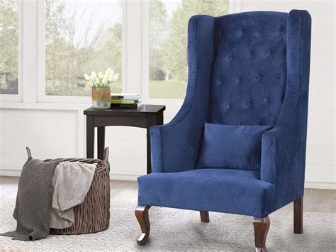 Buy Janet Chesterfield High Back Wing Chair In Premium Fabric - GetMyCouch