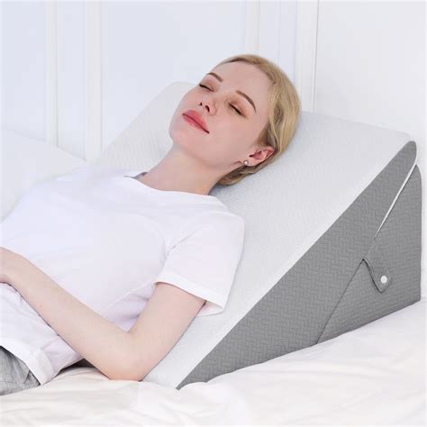 ROCYJULIN Wedge Pillow for Sleeping, 9 & 12 Inch Adjustable Memory Foam ...