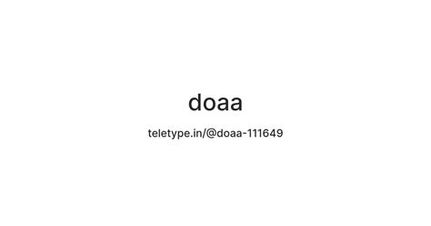 doaa — Teletype