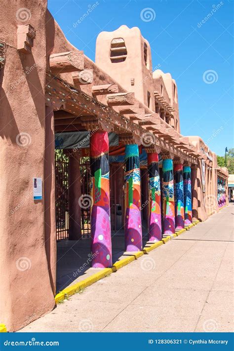 The Plaza in Santa Fe, New Mexico Stock Image - Image of historic ...