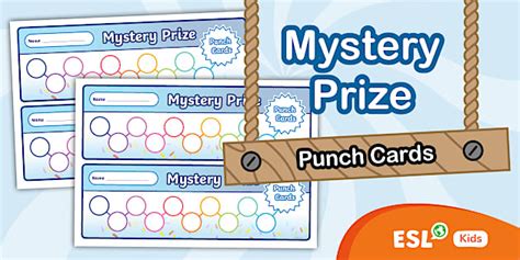 ESL Mystery Prize Punch Cards