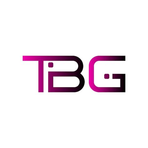 Tbg logo letter logo monogram gradient purple pink modern | Premium Vector