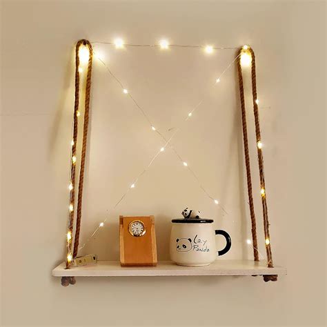 VAH- Kya Bat Hai !! Wood Wall Hanging, Floating, Swing White Rope ...