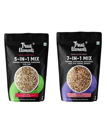 True Elements Trail Mix 250g - 7 in 1 Seeds & Nut Mix 125g + 5 in 1 ...