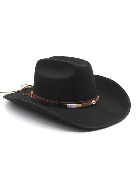Buy CHOKORE Unisex Classic & Comfortable Solid Black Cowboy Hat Online