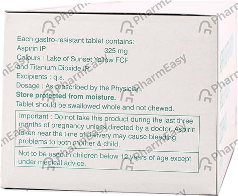 Ecosprin 325 MG Tablet (14): Uses, Side Effects, Price & Dosage | PharmEasy