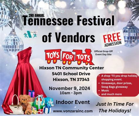 Tennessee Festival Of Vendors 2024, Hixson TN Community Center, 9 ...