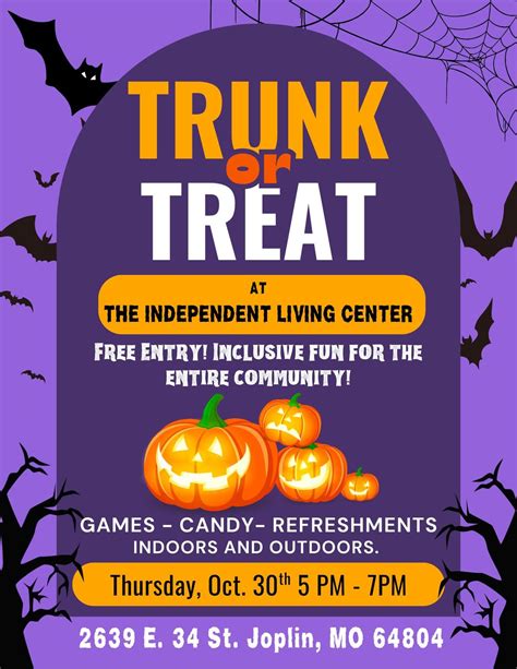 Trunk or Treat at The Independent Living Center, 2639 E 34th St, Joplin ...