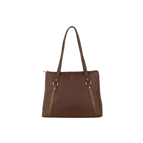 Buy Baggit Mirella Brown Medium Tote Handbag Online