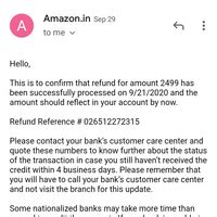 Indian Bank — Refund successfully processed but Refund amount is not ...