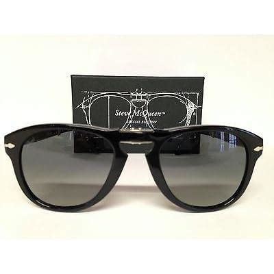 Buy Persol Po 714SM Steve Mcqueen Folding Sunglasses 9571 Black Gray ...