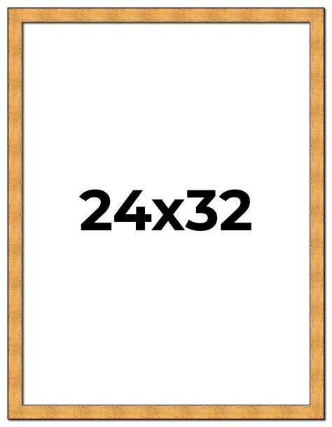 24x32 Frame Gold Rustic Solid Wood Picture Frame | 1.25 Inch Wide ...