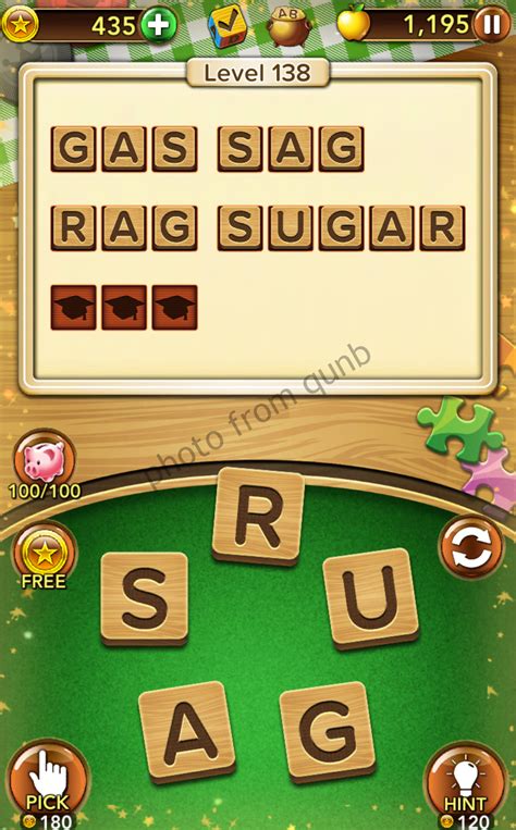 Word Collect Level 138 Answers - qunb