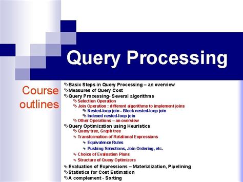 Basic Steps in Query Processing 的图像结果