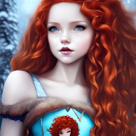 Beautiful Cute Merida Scottish Princess from Brave · Creative Fabrica