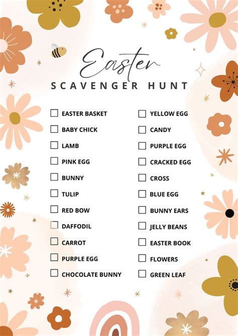 Free and customizable scavenger hunt templates