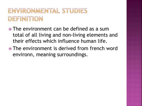 Environmental Science Defined