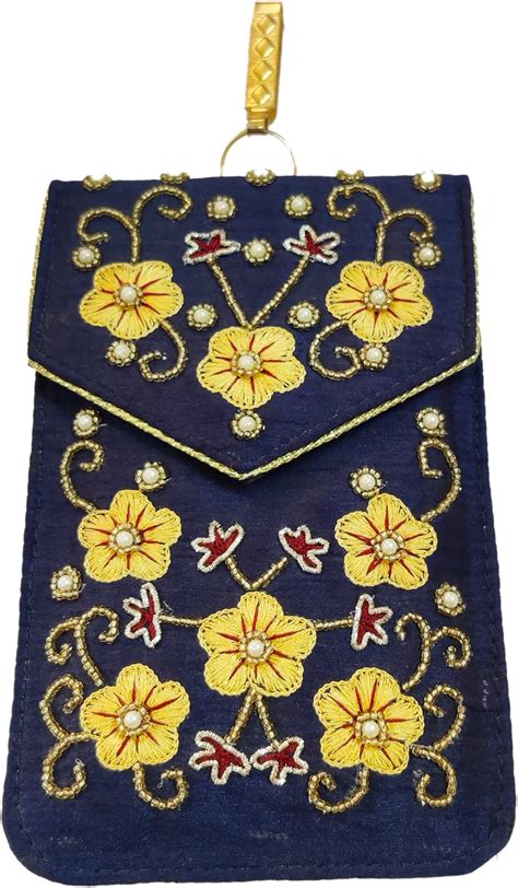 Tickles Fancy Flower Design Cloth Mobile Pouch with Waist Clip Saree ...