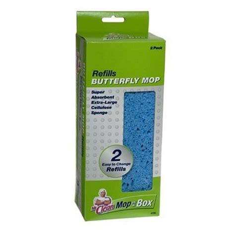 Mr. Clean 4725 Mop-In-a-Box Butterfly Mop Cellulose Refill, 2-Pack ...