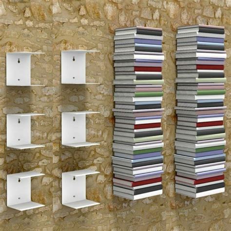 A10 Shop Zeta Metal Shelves Invisible Wall Mount Bookshelves- White ...