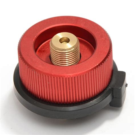 Camping Stove Butane Gas Adapter Canister Refill Adapter Red Fine Lines ...