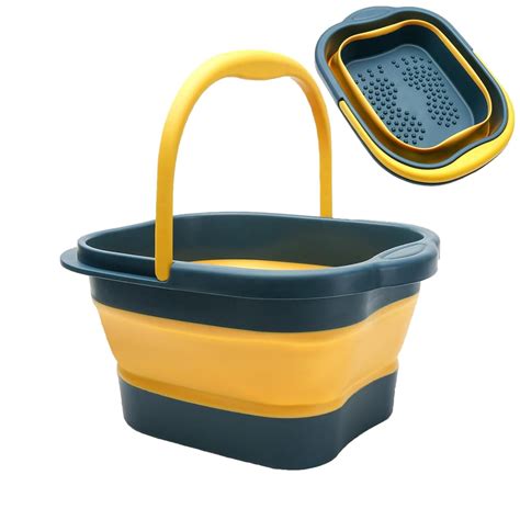 Deoxys Foot Soaking Bucket - 15l Foot Wash Basin Feet Soaking Tub ...