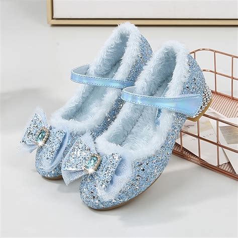 Frozen Fairytale Princess Elsa Shoes Girls' Movie Cosplay Sequins ...