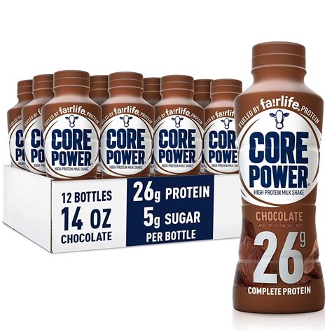 Fairlife Core Power High Protein Milk Shake, Chocolate, 14 FL Oz Pack ...