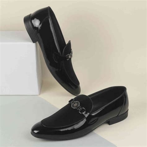Buy Mochi Men Black Formal Slip Ons Online | SKU: 19-577-11-40 – Mochi ...