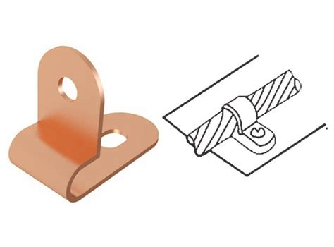 One Hole Cable Clip Circular Conductor, One Hole Cable Clip, Copper One ...